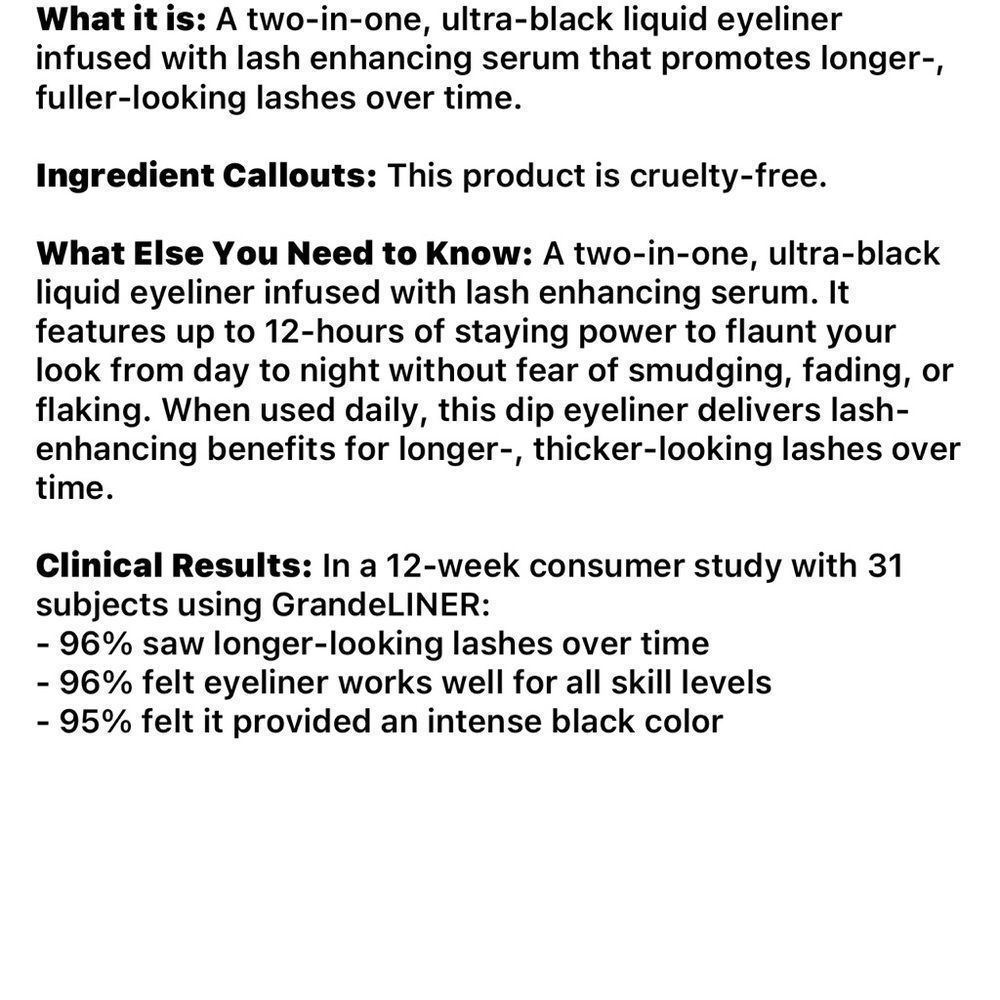 🌻Pick 2/$20 GrandeLINER Liquid Eyeliner with Lash Enhancing Serum New - Picture 6 of 7